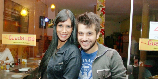 Daniela Oliveira e Igor Cunha no restaurante mexicano Guadalupe